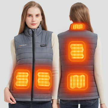 Women's Heated Gilet with 10000mah Battery Pack-Grey