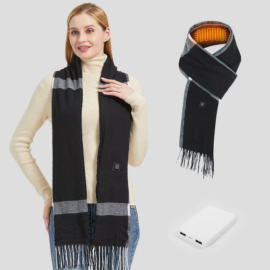 Unisex Rechargeable Heated Scarf with 5000mah Power Bank-Long