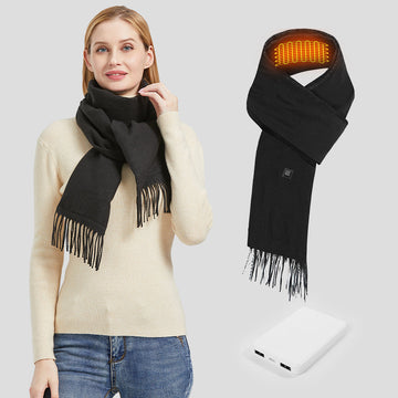 Unisex Rechargeable Heated Scarf with 5000mah Power Bank-Long