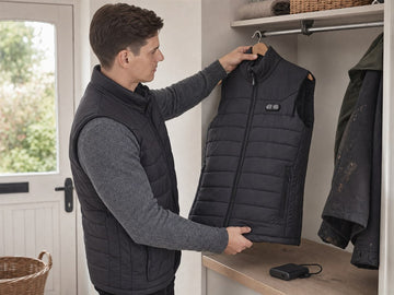 GPT Image 2.0 reference-generated UK care routine scene with a rechargeable GOKOZY heated gilet