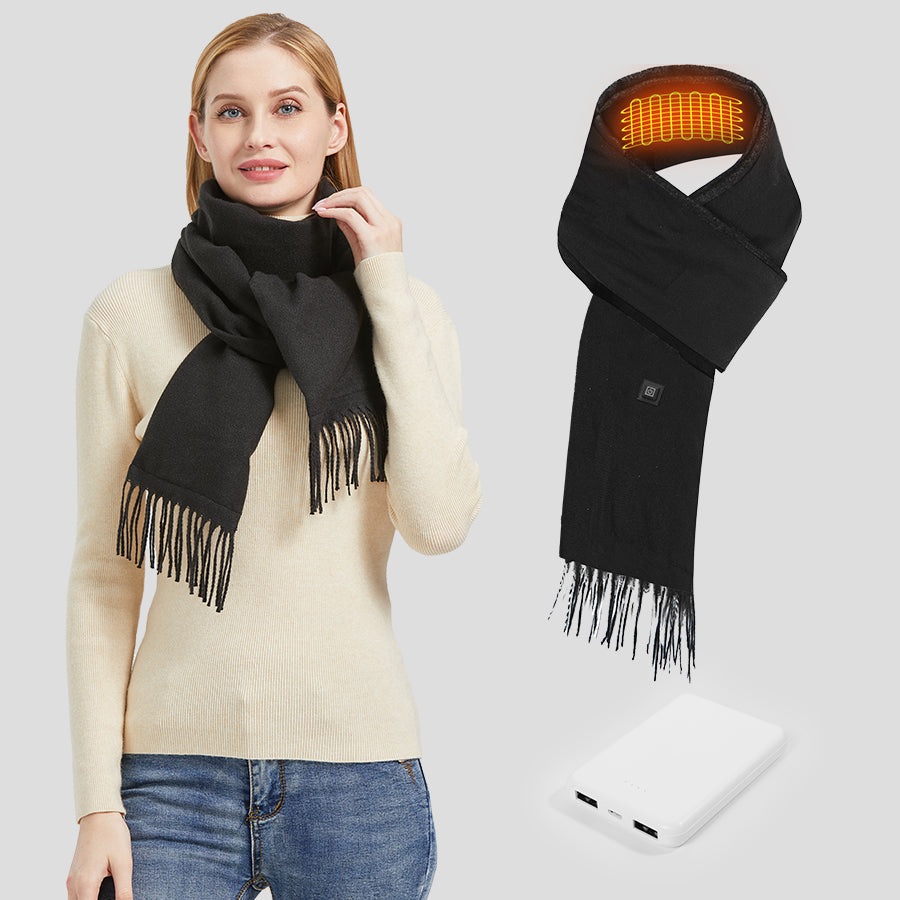 Unisex Rechargeable Heated Scarf with 5000mah Power Bank-Long